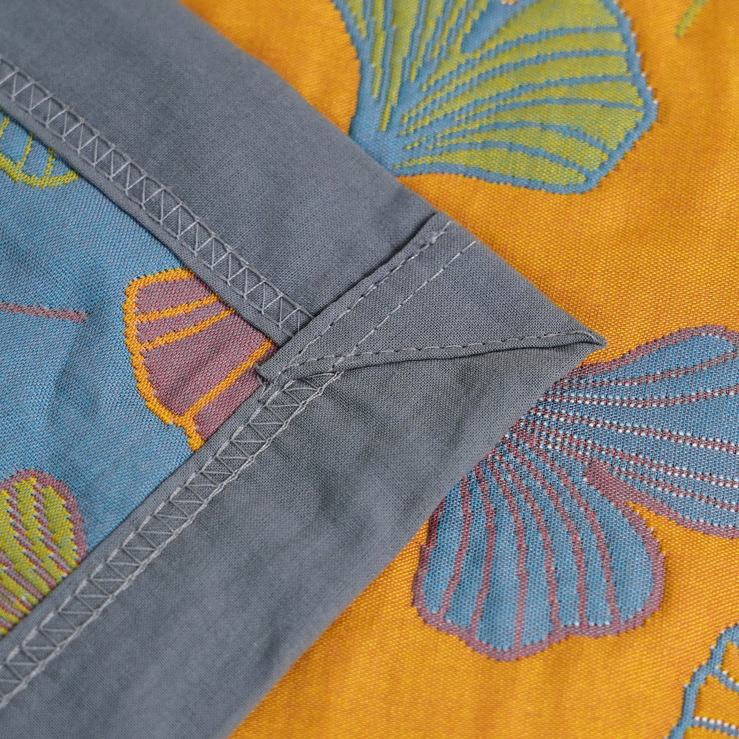 Ginkgo Leaf Pattern Cotton Reversible Quilt