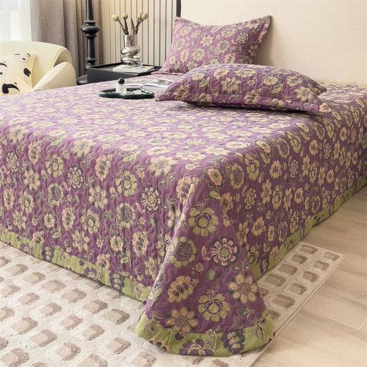 Vintage Yarn Dyed Cotton Gauze Coverlet